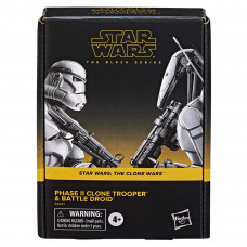 Phase II Clone Trooper & Battle Droid - Black Series 6-Inch Action Figures G0241 Star Wars