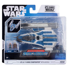 BTL-B Y-Wing Starfighter with Ahsoka Micro Galaxy Squadron #0268 - Star Wars BTL-B Y-Wing Starfighter with Ahsoka Micro Galaxy Squadron #0268 - Star Wars