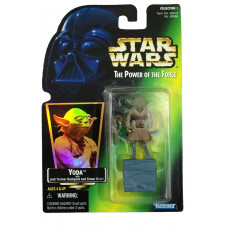 Yoda with backpack & Gimmer Stick (Green Hologram) (non-mint)