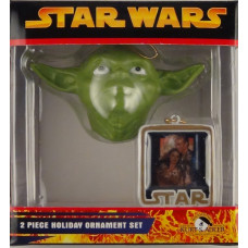 Yoda 2 Piece Holiday Ornament Set