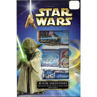 Star Wars 30 Foil Valentines & Seal Cards Yoda Star Wars 30 Foil Valentines & Seal Cards Yoda