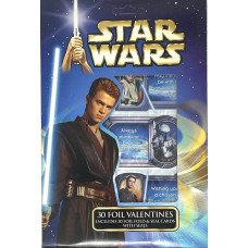 Star Wars 30 Foil Valentines & Seal Cards Anakin