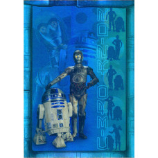 Attack of the Clones Prismatic Foil Card #8 of 8 - C-3PO/R2-D2