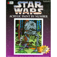 Star Wars Acrylic Paint by Number AT-ST with speederbike