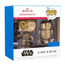Hallmark: C-3PO & R2-D2 Funko Pop Ornaments Chase Gold