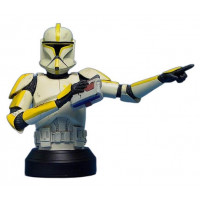 Star Wars: Clone Trooper Commander Deluxe Collectible Bust - Yellow