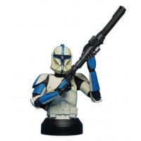 Star Wars: Clone Trooper Lieutenant Deluxe Collectible Bust - Blue